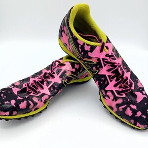 ASICS Cross Freak Shoes Mens Size 8 Black Pink Yellow Track Cross Country G558Y